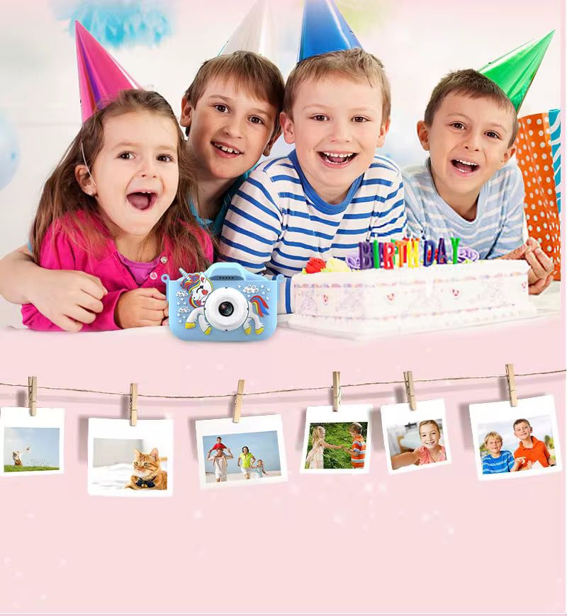 Mini caméra licorne de dessin animé pour enfants (Cadeaux de Noël)
